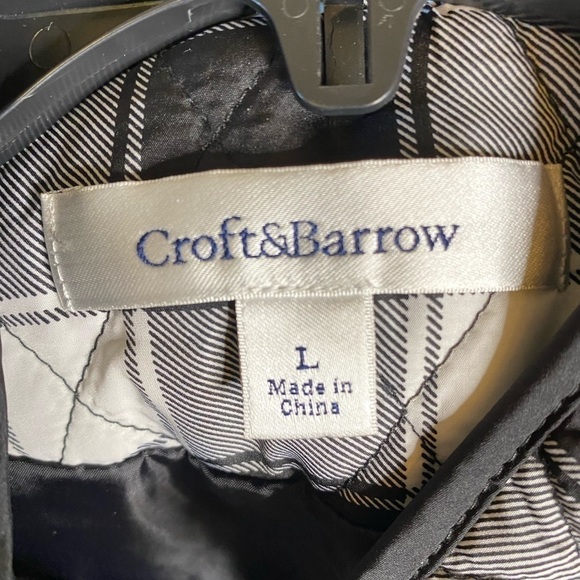 Croft & Barrow Black / White Plaid Size Large womens Vest - Picture 3 of 6